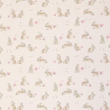 Baumwolljersey kleine Hasen auf Rosa Jona by Swafing
